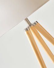 Linen Shade Tripod Floor Lamp — scale reference and proportion detail