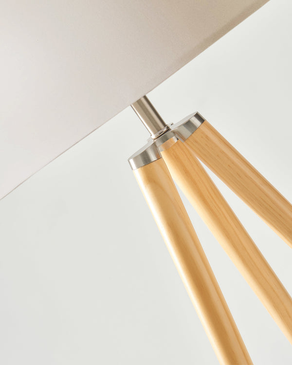 Linen Shade Tripod Floor Lamp — scale reference and proportion detail