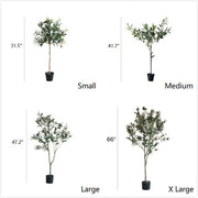 Faux Silk Potted Olive Tree