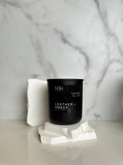 Leather + Amber | 12oz Candle