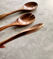 Teak Wood Serving Spoon Set — alternate view or variant option