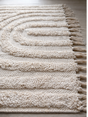 Tufted Cotton Arch Bath Rug — scale reference and proportion detail