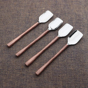 Wood-Handle Steel Cheese Scoop Set — alternate view or variant option