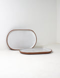 Glazed Ceramic Oval Serving Platter