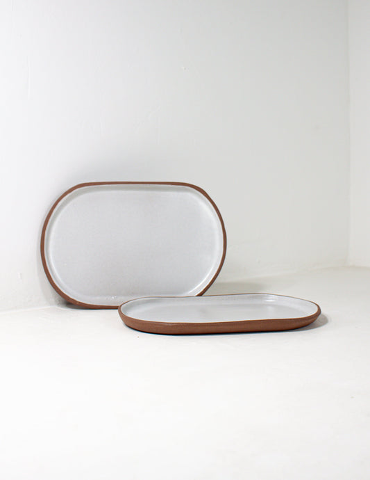 Glazed Ceramic Oval Serving Platter
