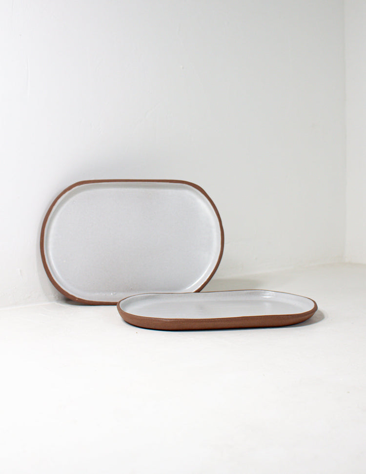 Glazed Ceramic Oval Serving Platter