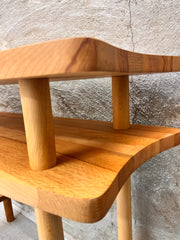 Solid Wood Console Table and Mirror Set