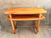 Solid Wood Console Table and Mirror Set