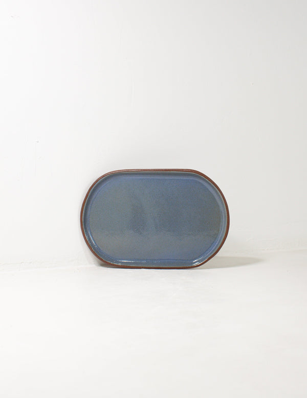 Glazed Ceramic Oval Serving Platter