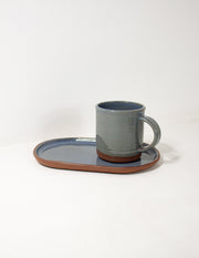 Glazed Ceramic Oval Serving Platter