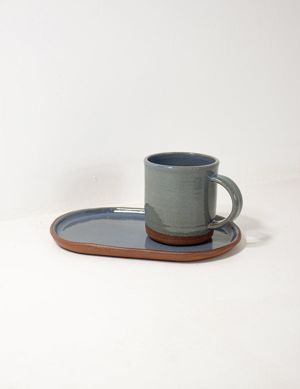 Glazed Ceramic Oval Serving Platter