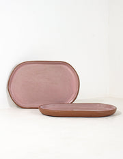 Glazed Ceramic Oval Serving Platter