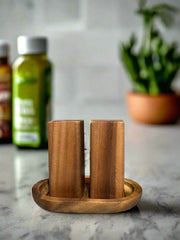 Acacia Wood Salt and Pepper Shakers
