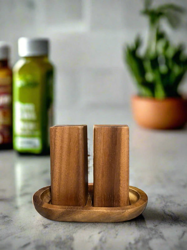 Acacia Wood Salt and Pepper Shakers