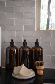 Amber Glass Pump Dispenser