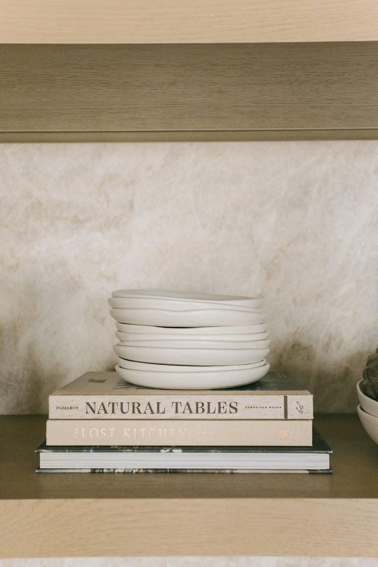 Matte White Ceramic Appetizer Plate Set