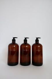 Amber Glass Pump Dispenser