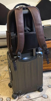 Full-Grain Leather Laptop Backpack