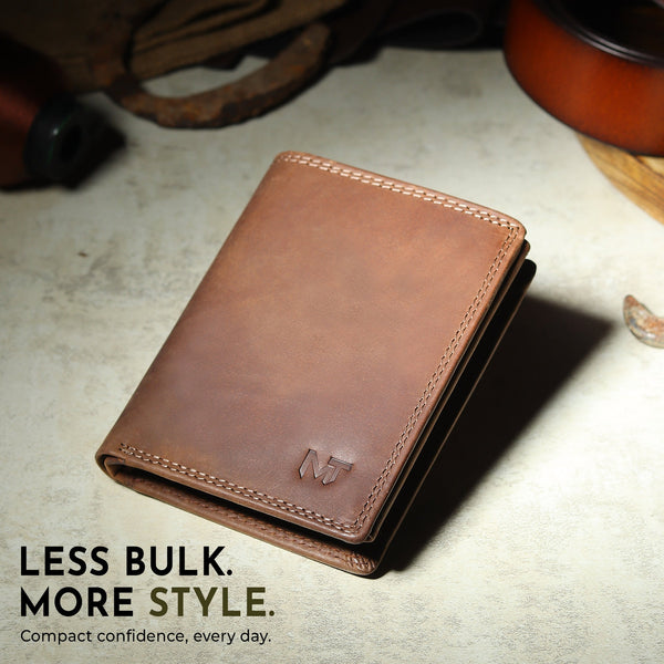 Buffalo Leather Men's Wallet, Vertical
