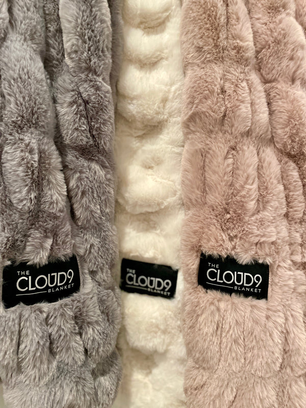 Close-up of faux fur texture and weave detail — Channeled Faux Fur Throw Blanket
