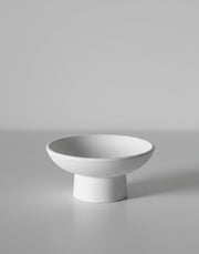 Matte White Footed Decorative Bowl