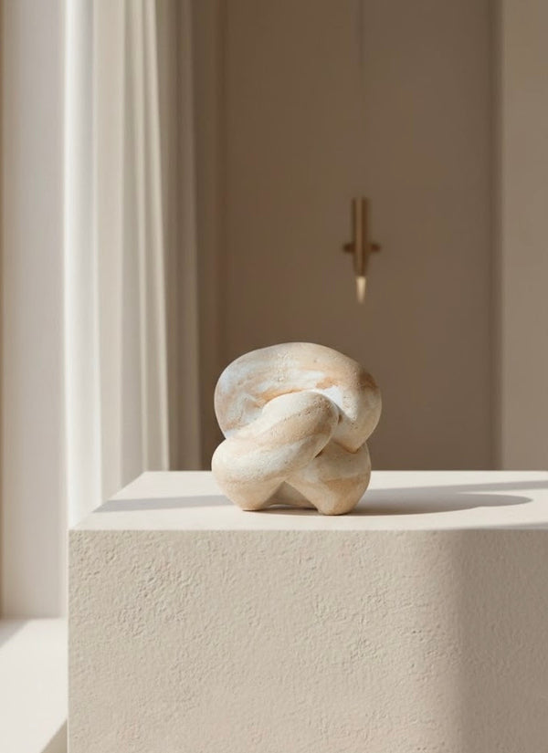 Marbled Knot Form Sculpture