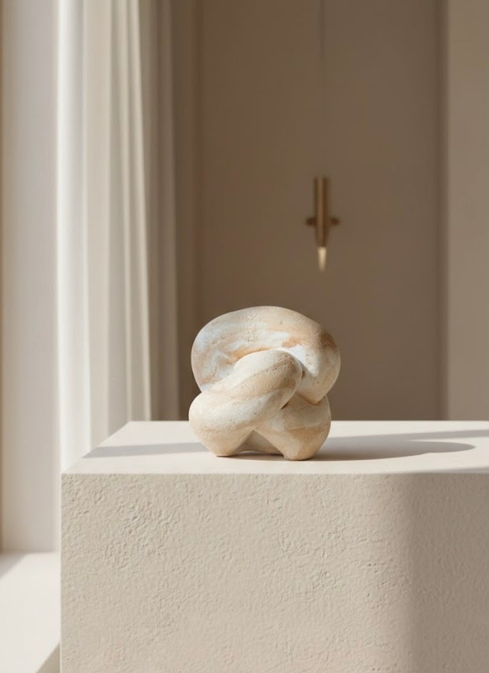 Marbled Knot Form Sculpture