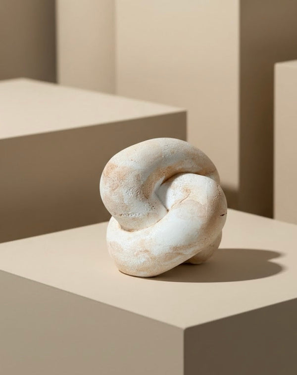 Marbled Knot Form Sculpture