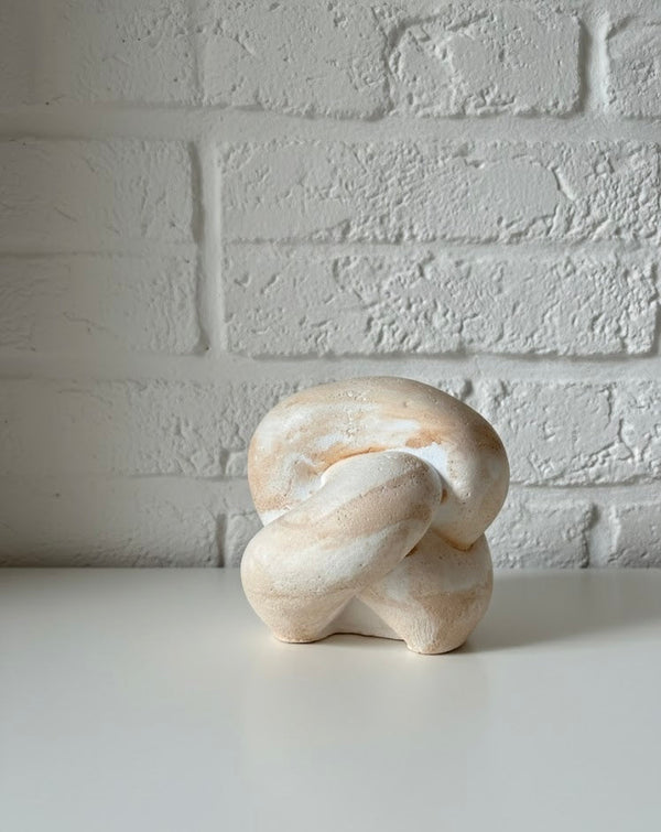 Marbled Knot Form Sculpture