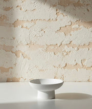 Matte White Footed Decorative Bowl