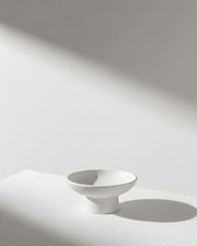 Matte White Footed Decorative Bowl
