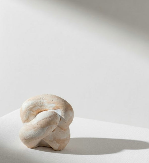 Marbled Knot Form Sculpture