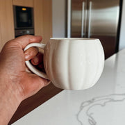 Pumpkin-Shaped Ceramic Coffee Mug