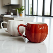 Pumpkin-Shaped Ceramic Coffee Mug