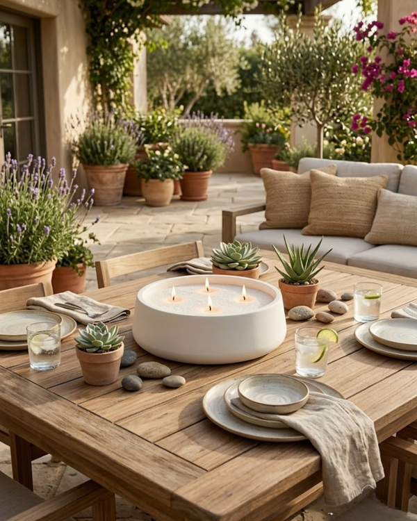 Gypsum Sand-Fill Candle Bowl