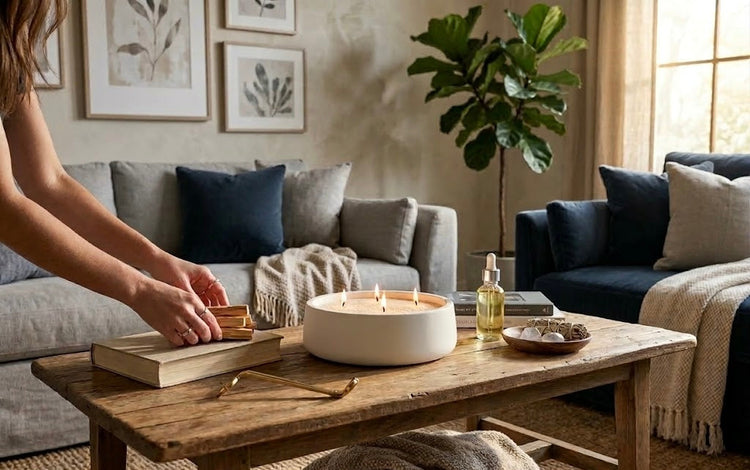Gypsum Sand-Fill Candle Bowl
