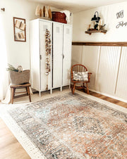 Medallion Print Washable Area Rug