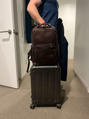 Full-Grain Leather Laptop Backpack