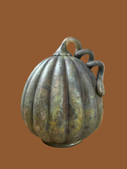Glass Handmade Pumpkin with Curled Stem