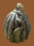 Glass Handmade Pumpkin with Curled Stem