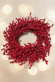 Red Multi-Berry Christmas Wreath, 31.5 in