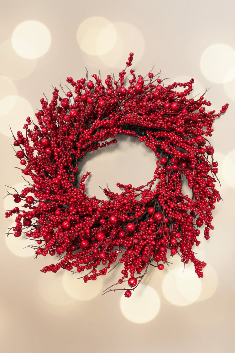 Red Multi-Berry Christmas Wreath, 31.5 in
