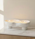 Scalloped Sand Wax Candle Tray