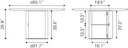 Reeded Mango Wood Round Dining Table — close-up of label and production detail