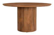 Reeded Mango Wood Round Dining Table — alternate view or variant option