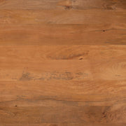 Reeded Mango Wood Round Dining Table — detail of finish and surface variation