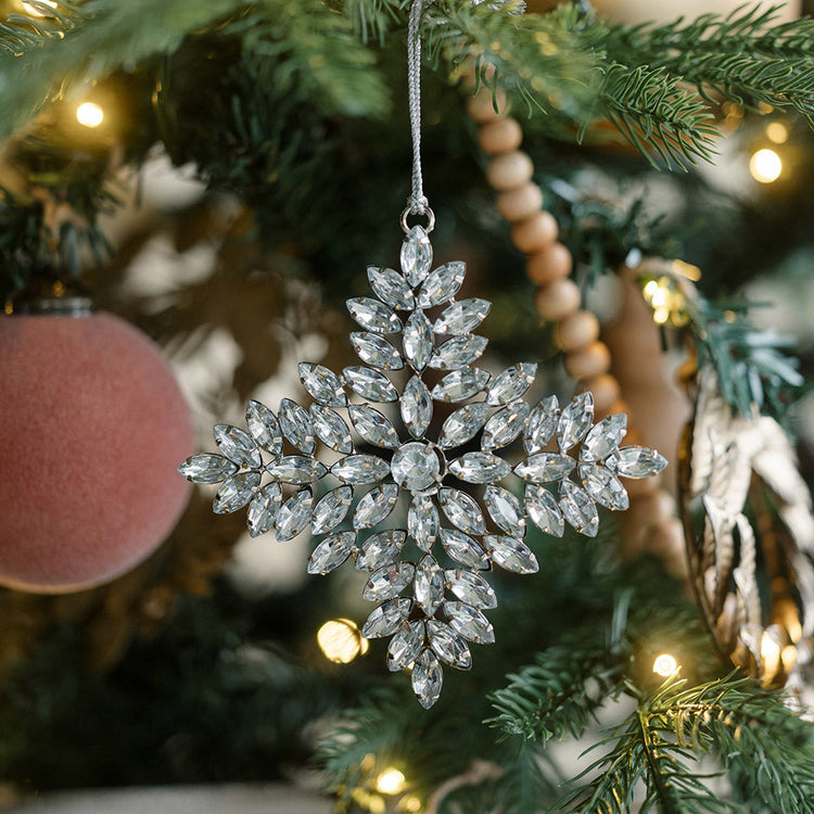 Jeweled Handmade Snowflake & Star Ornaments, Set of 4