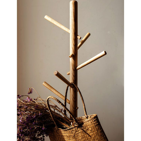 Ash Wood Branch Coat Rack