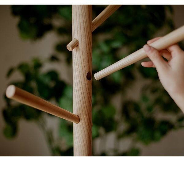 Ash Wood Branch Coat Rack