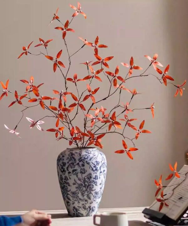 Faux Autumn Leaf Branching Stem
